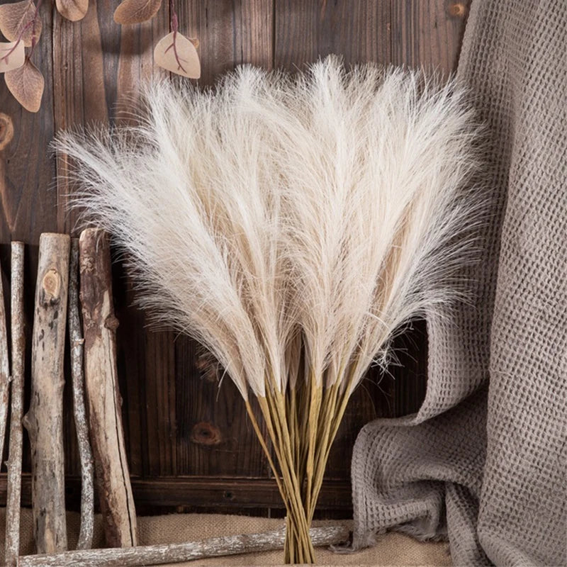 Lydia artificial reed grass 10pcs white pampas bouquet bunch display