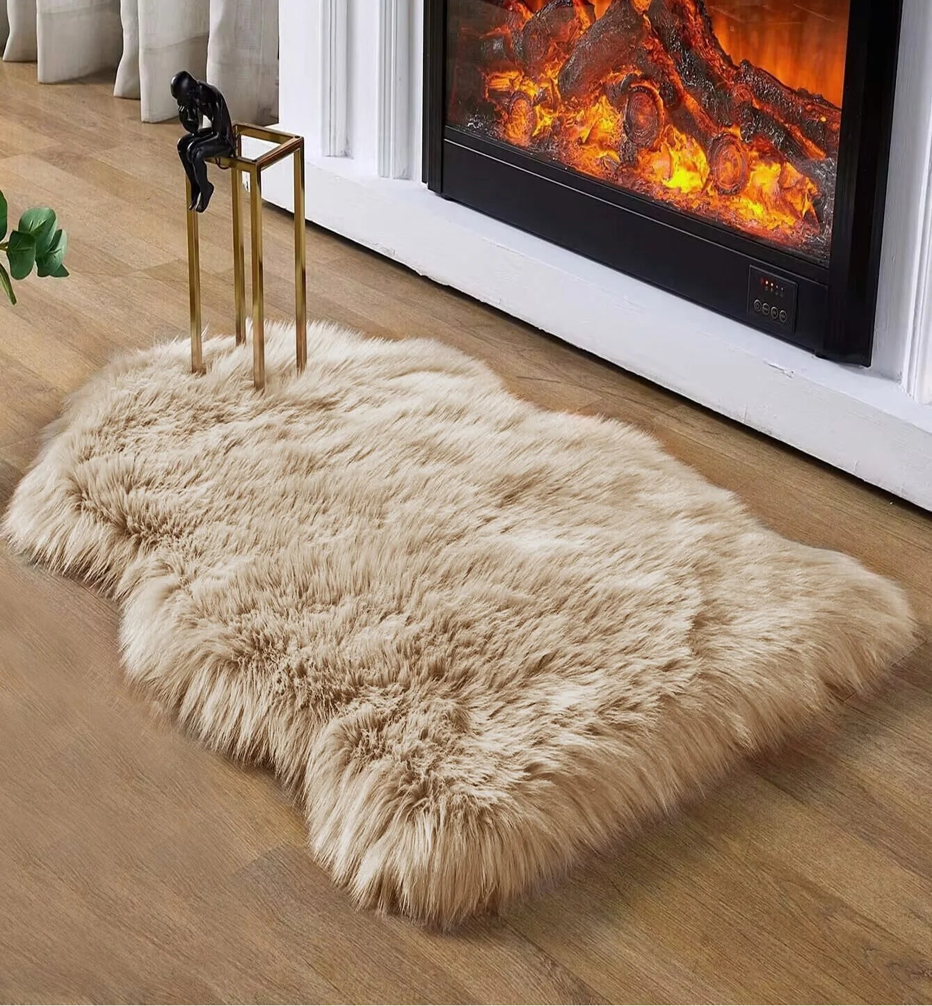 Cameron Plush Shag Carpet - Soft Fluffy Floor Mat for Living Room & Bedroom