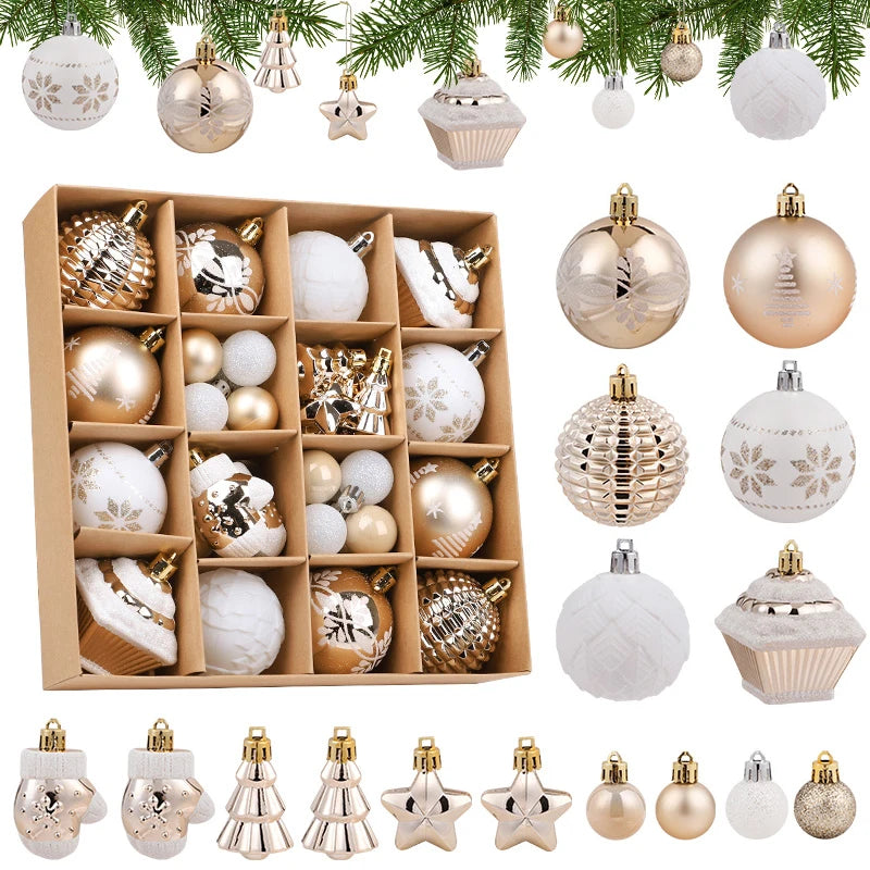 Bella Christmas Ball Ornaments Champagne - Premium Holiday Tree Decoration
