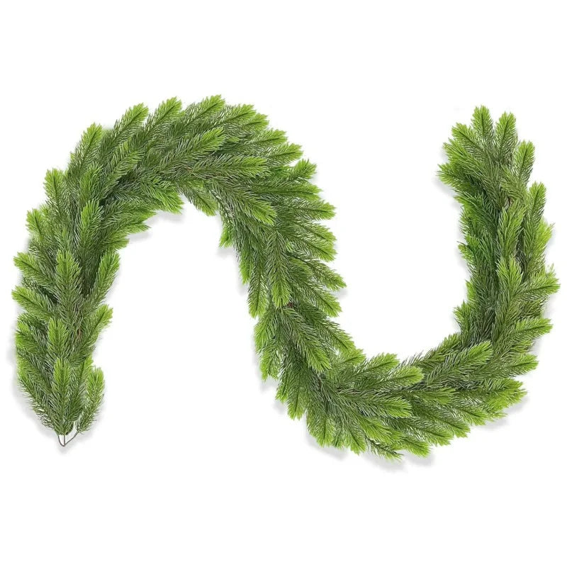 Maxira Premium Norfolk Pine Garland - 6.2ft Christmas Greenery Decor