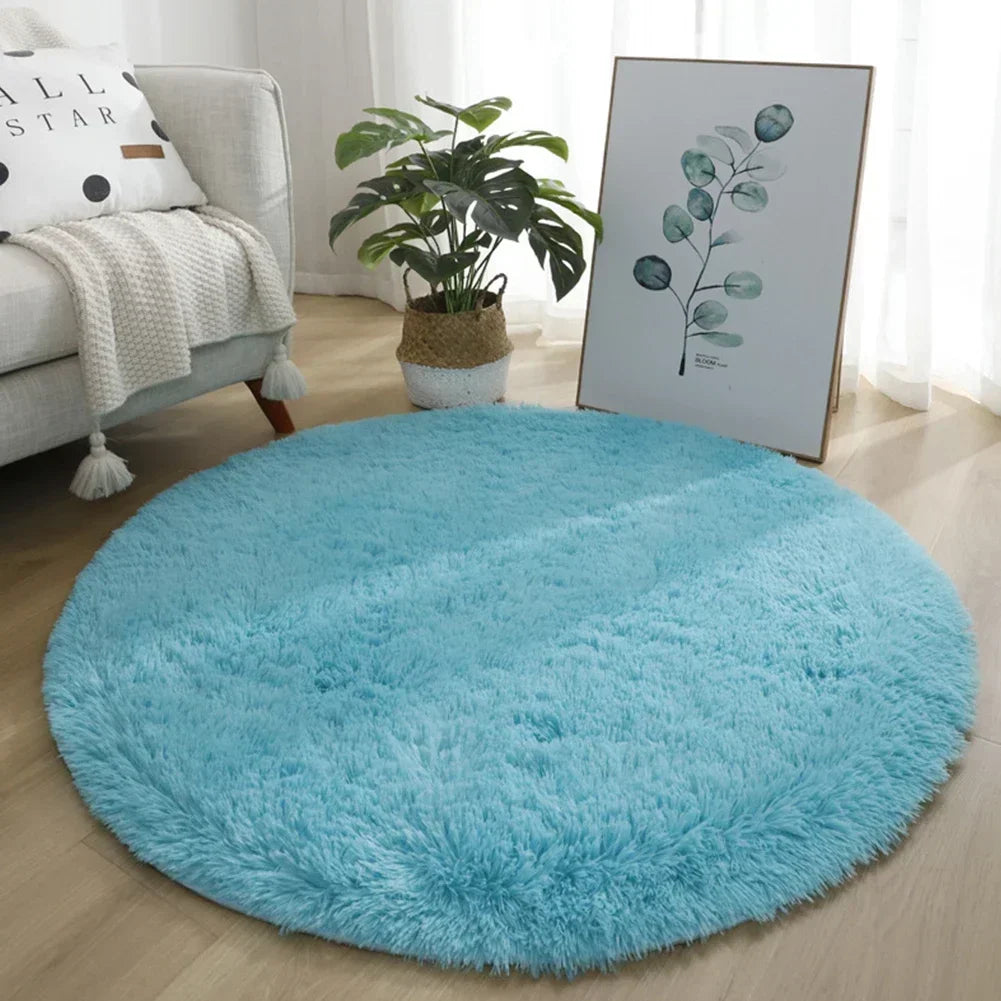 Kiddle Bubble Kiss Round Plush Rug 40cm - Soft Thick Pile Carpet