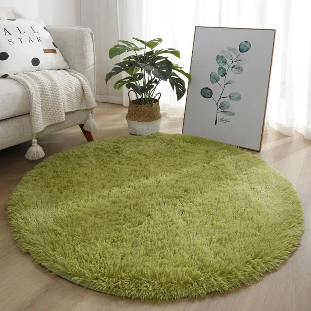 Kiddle Bubble Kiss Round Plush Rug 40cm - Soft Thick Pile Carpet