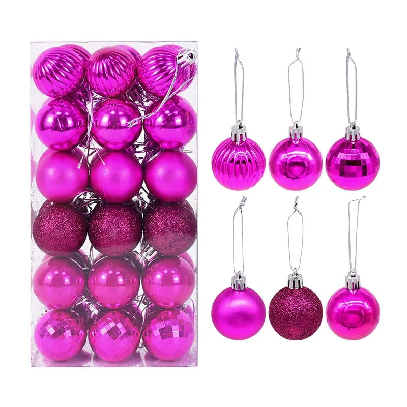 Amara 36Pcs Christmas Ball Ornaments 4cm - Shatterproof Holiday Tree Decoration Set
