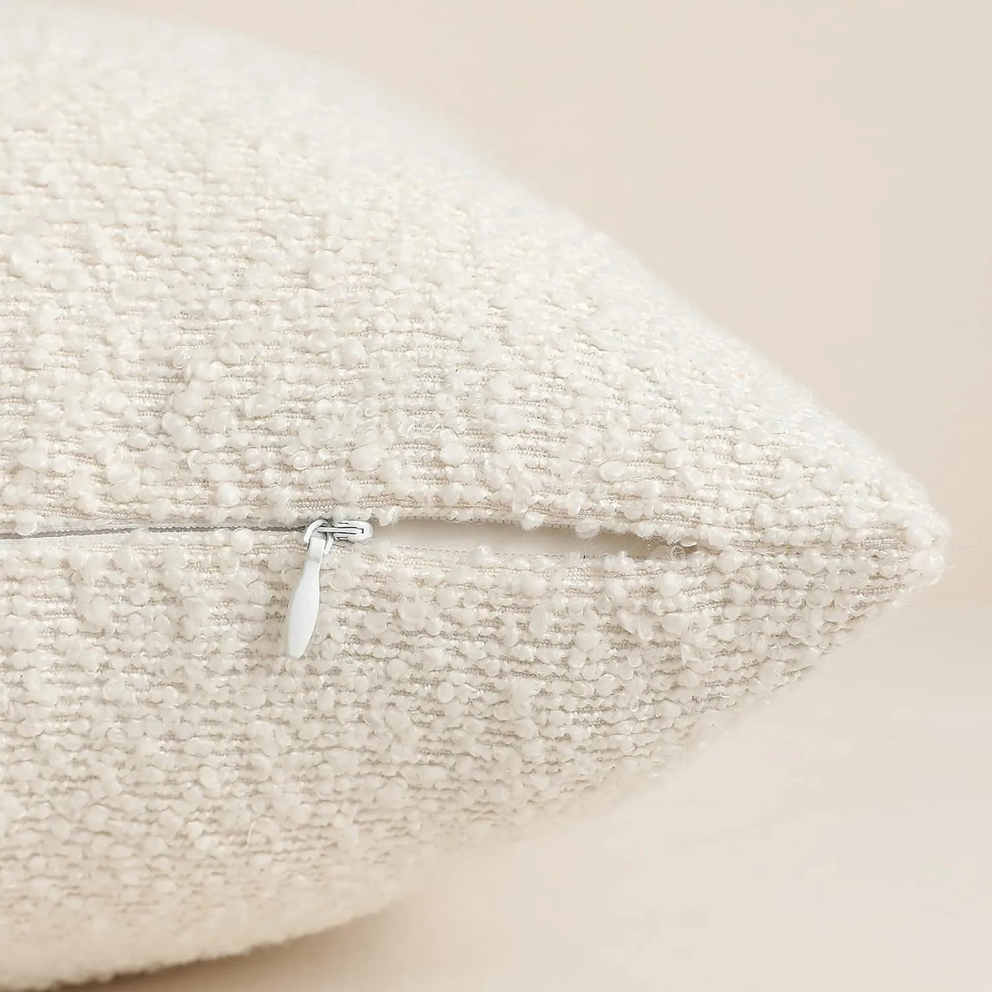 Xoco Soft Loop Yarn Teddy Fleece Pillow Cover - Lamb Wool-Like Texture