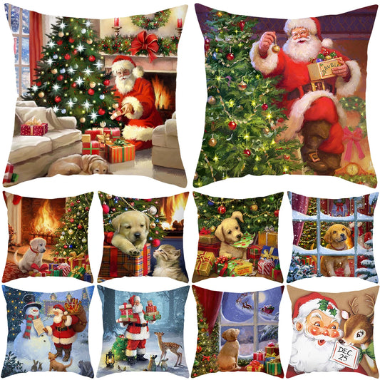 Vacanza Christmas Santa Cushion Cover 45cm - Decorative Holiday Pillow Case