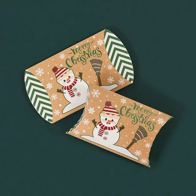 Jingle Christmas Candy Gift Boxes - 10pcs Cookie Snack Packaging