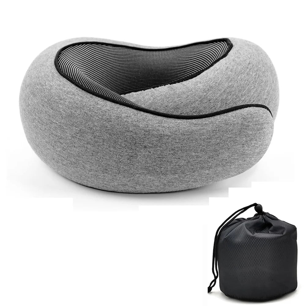 Travel Neck Pillow - U-Shaped Memory Foam for Neck Support & Comfort