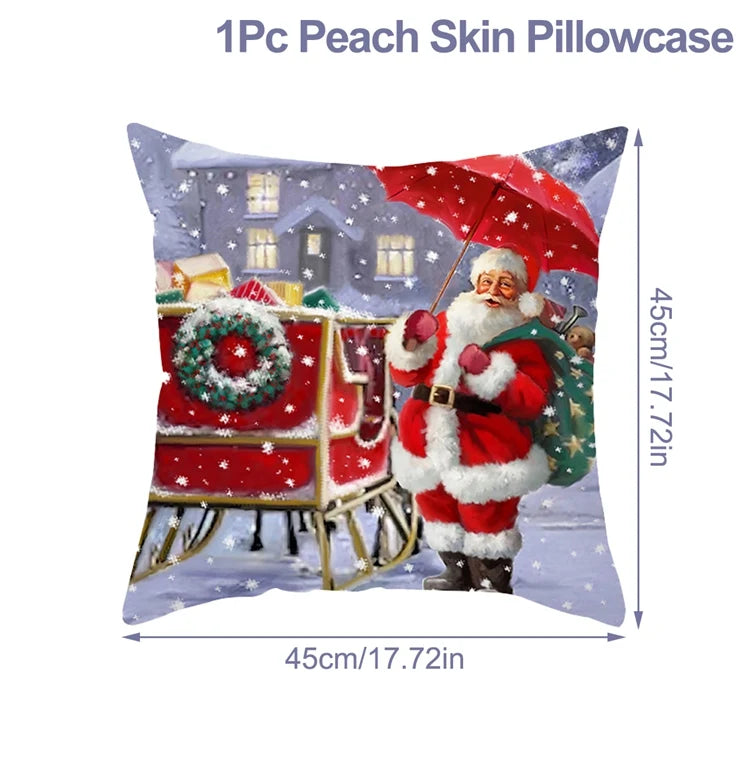 Vacanza Christmas Santa Cushion Cover 45cm - Decorative Holiday Pillow Case