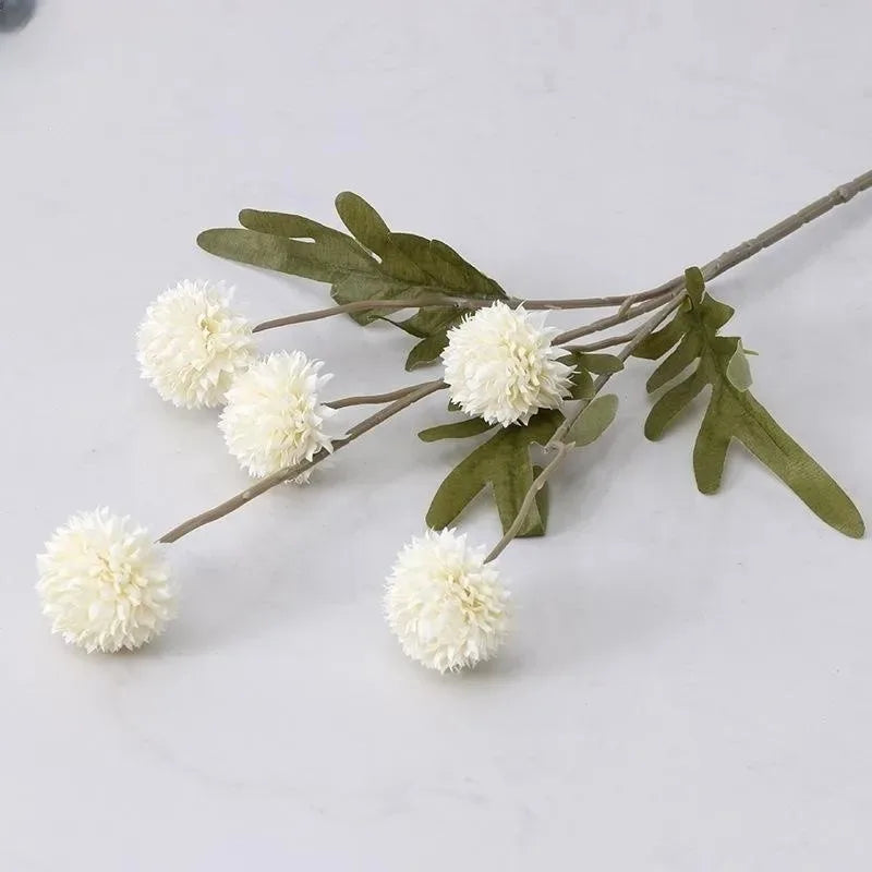 Atelier 50cm artificial chrysanthemum flowers white color 