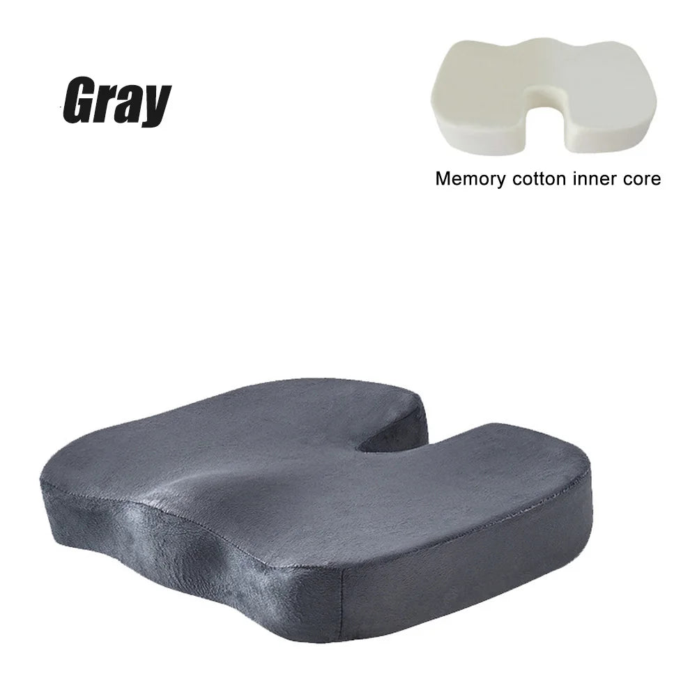 U-Shaped Memory Foam Seat Cushion - Orthopedic Chair Pad for Hip Support