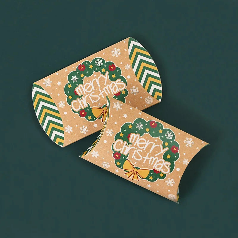 Jingle Christmas Candy Gift Boxes - 10pcs Cookie Snack Packaging