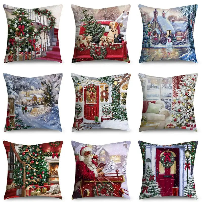 Vacanza Christmas Santa Cushion Cover 45cm - Decorative Holiday Pillow Case