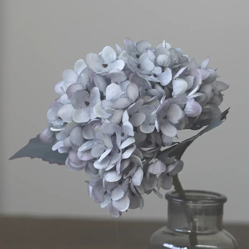 Lipsy artificial hydrangea light blue gray flower head