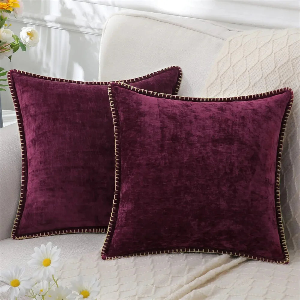 Maxima Chenille Velvet Cushion Covers 40x40 50x50cm