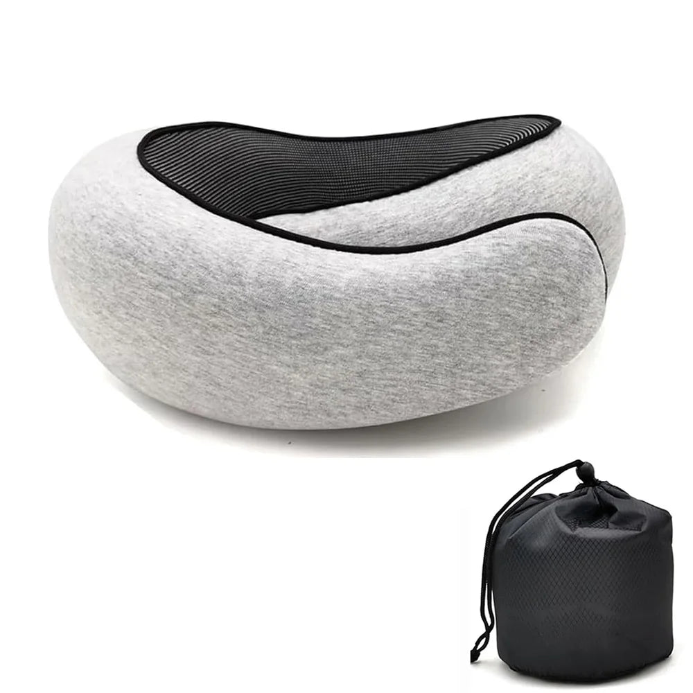 Travel Neck Pillow - U-Shaped Memory Foam for Neck Support & Comfort