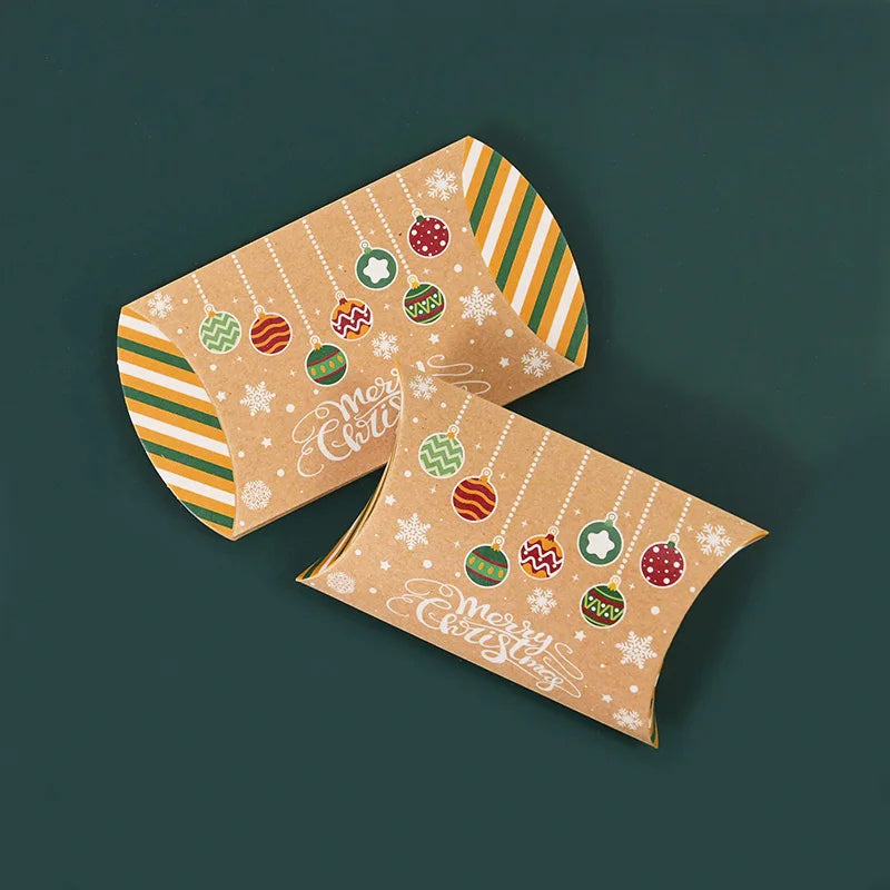Jingle Christmas Candy Gift Boxes - 10pcs Cookie Snack Packaging