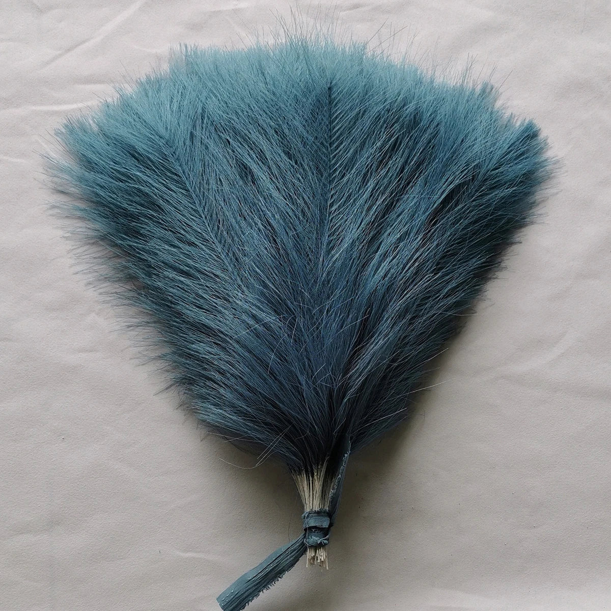 Dark teal pampas grass bouquet - artificial dried grass for dramatic styling