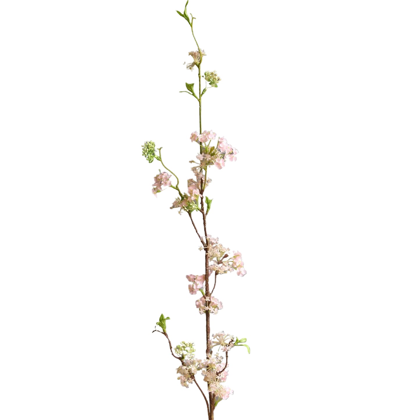 Fair Lady pink artificial snow willow 100cm single stem detail