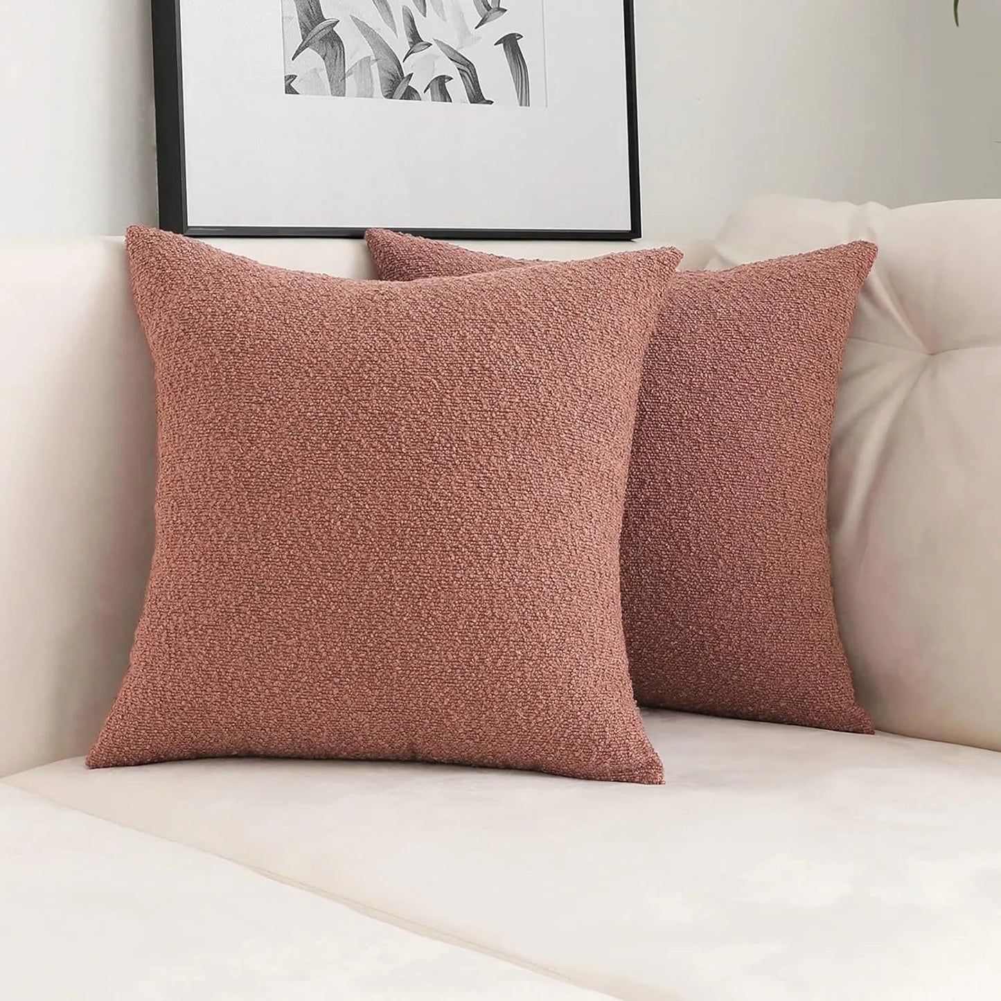 Xoco Soft Loop Yarn Teddy Fleece Pillow Cover - Lamb Wool-Like Texture