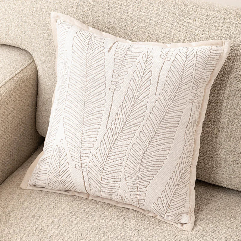 Eleganza Luxury Chenille Throw Pillow Covers - Jacquard Cushion Cases