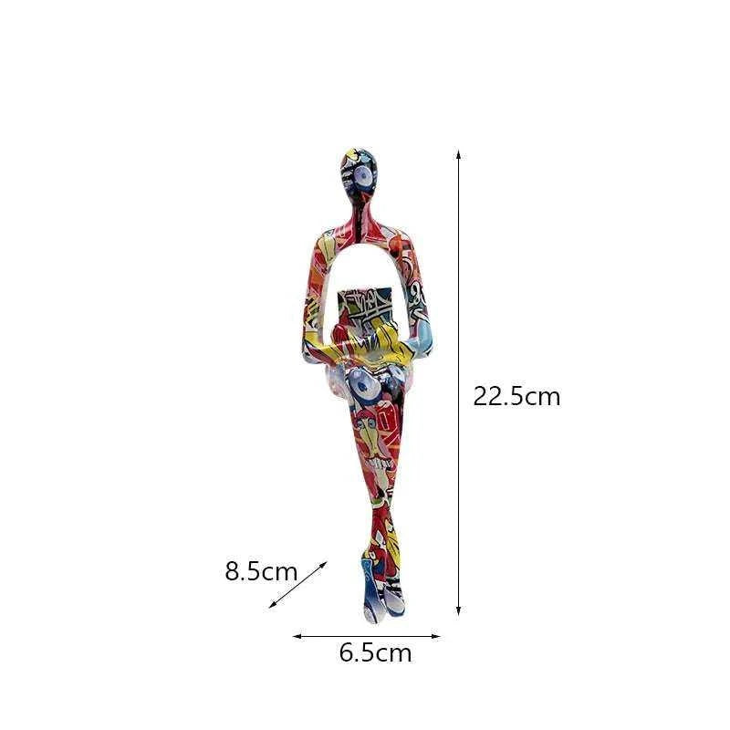 Ricca Abstract Thinker Figurine - Modern Resin Sculpture Decor 14:200006152#A Decorative Sculpture