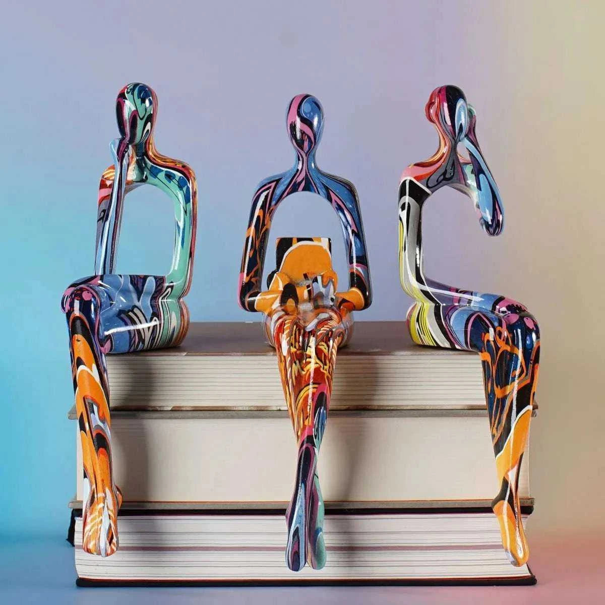 Ricca Abstract Thinker Figurine - Modern Resin Sculpture Decor 14:200006152#A Decorative Sculpture