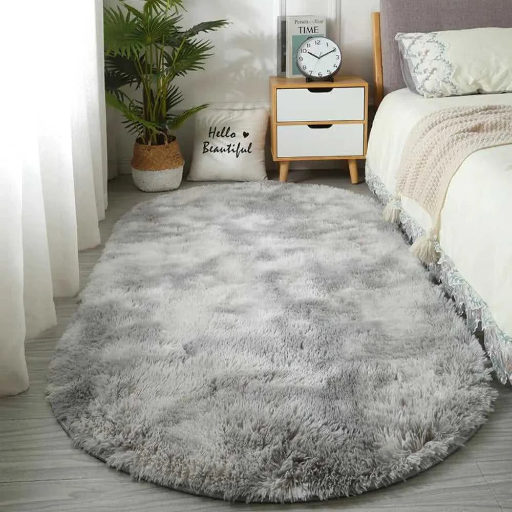 Adire Oval Shag Rug - Tie-Dye Long Pile Carpet for Bedroom & Living Room 14:200002984;5:200007736 BY Rugs