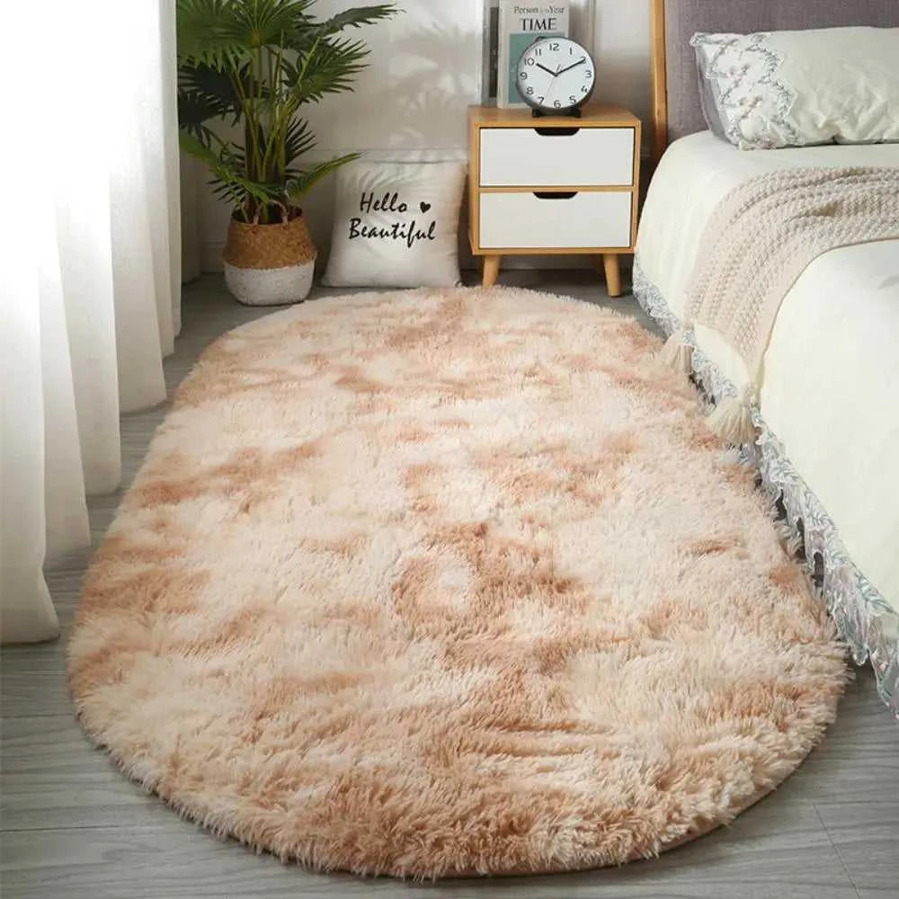 Adire Oval Shag Rug - Tie-Dye Long Pile Carpet for Bedroom & Living Room 14:200002984;5:200007736 BY Rugs