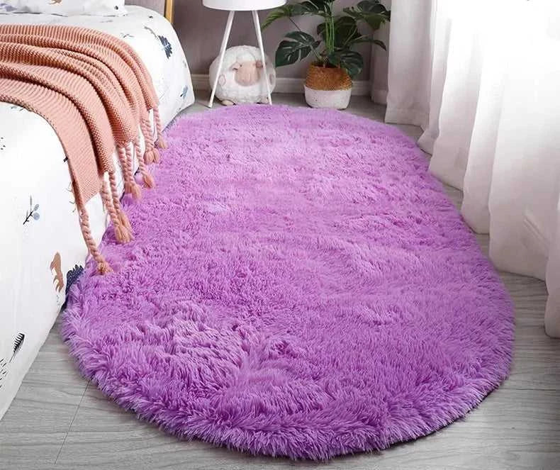 Adire Oval Shag Rug - Tie-Dye Long Pile Carpet for Bedroom & Living Room 14:200002984;5:200007736 BY Rugs