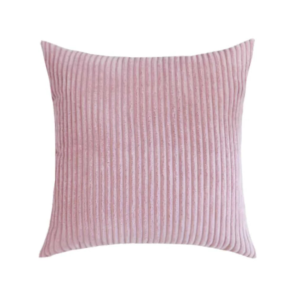 Adiva Striped Corduroy Cushion Cover - 45/50/60cm Sofa Pillow Case 14:771#Rattan;5:201336412#30X50CM Cushion Covers
