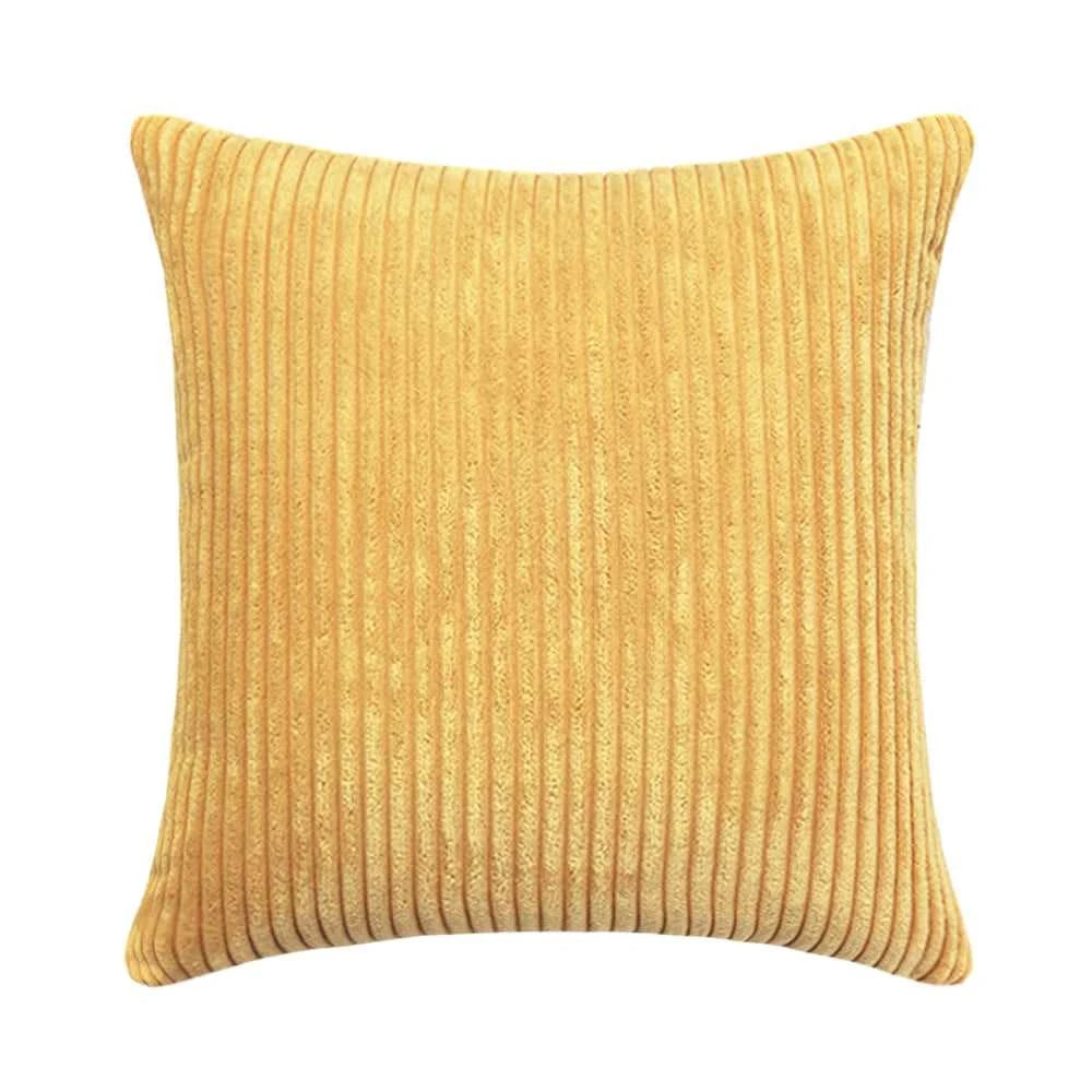Adiva Striped Corduroy Cushion Cover - 45/50/60cm Sofa Pillow Case 14:771#Rattan;5:201336412#30X50CM Cushion Covers