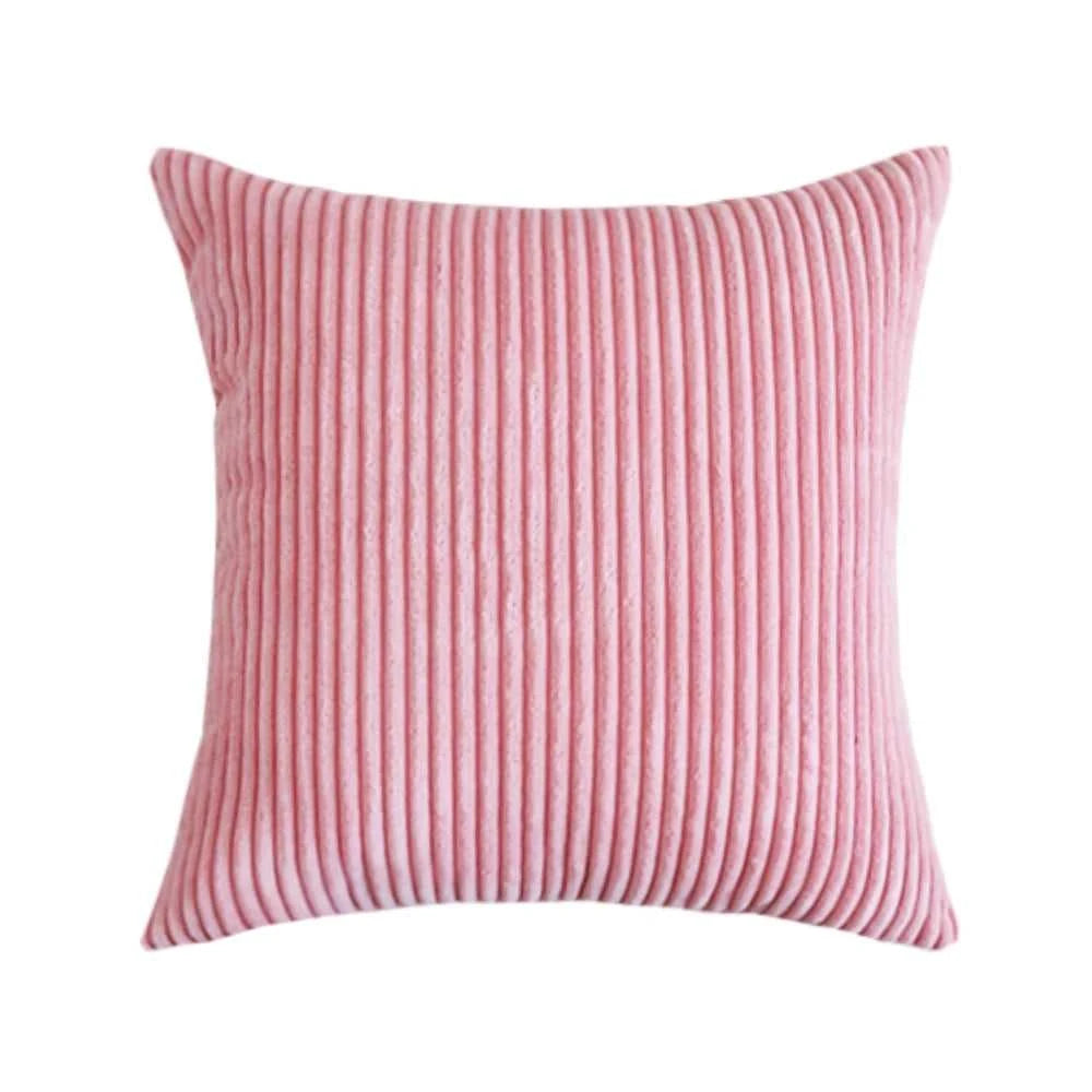 Adiva Striped Corduroy Cushion Cover - 45/50/60cm Sofa Pillow Case 14:771#Rattan;5:201336412#30X50CM Cushion Covers