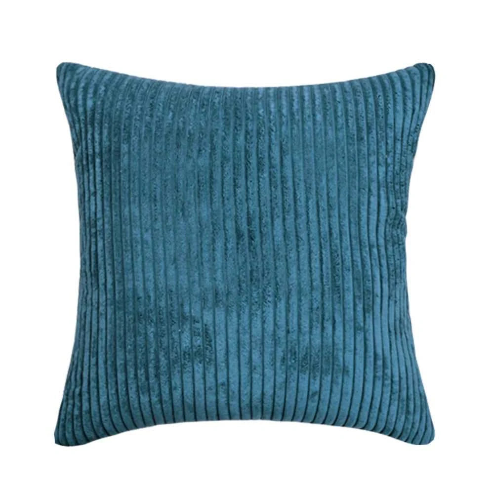 Adiva Striped Corduroy Cushion Cover - 45/50/60cm Sofa Pillow Case 14:771#Rattan;5:201336412#30X50CM Cushion Covers