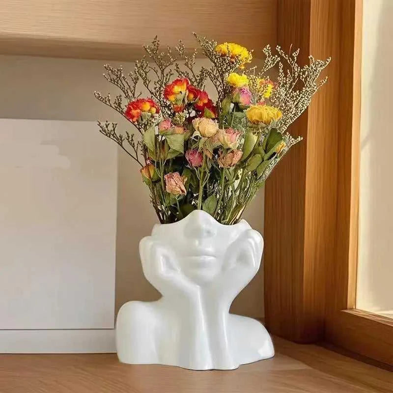 Aldee Nordic Plastic Vase - Modern Decorative Bottle for Home Decor 14:29 vase