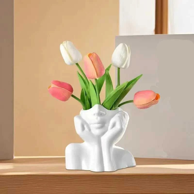 Aldee Nordic Plastic Vase - Modern Decorative Bottle for Home Decor 14:29 vase