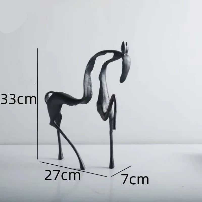 Caballo Aluminum Horse Sculpture 30cm - Modern Fortune Figurine for Home & Office 14:200006151#style1 Decorative Sculpture