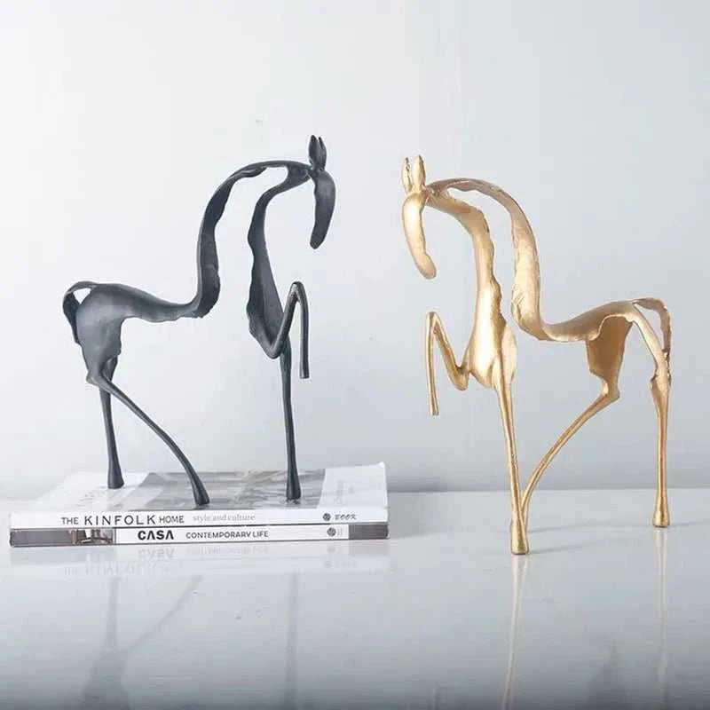 Caballo Aluminum Horse Sculpture 30cm - Modern Fortune Figurine for Home & Office 14:200006151#style1 Decorative Sculpture