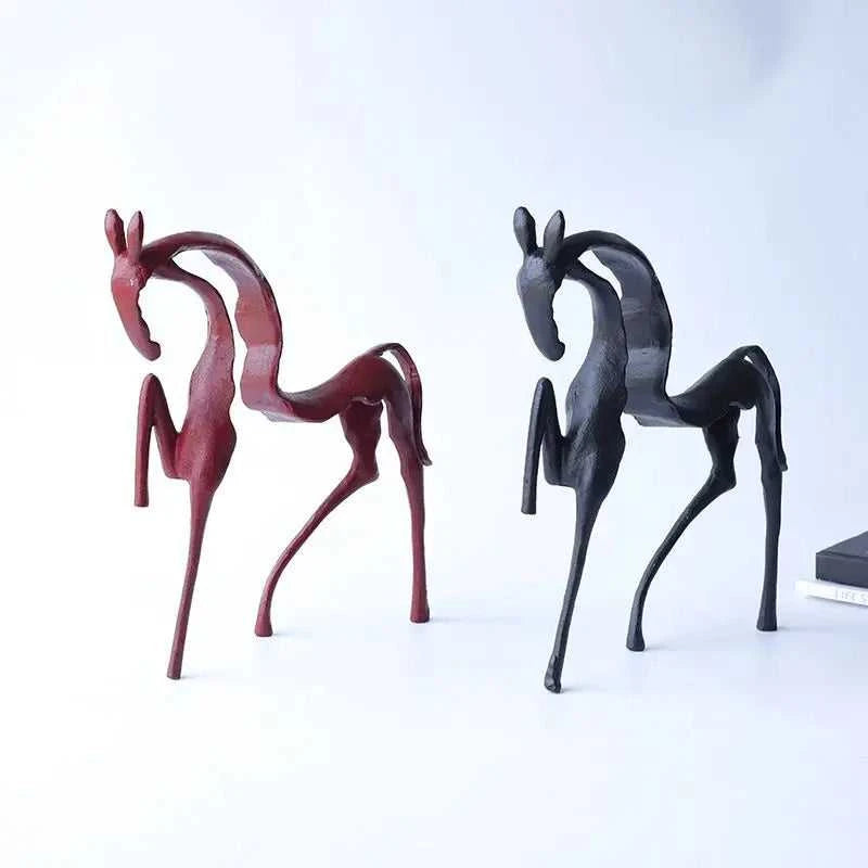 Caballo Aluminum Horse Sculpture 30cm - Modern Fortune Figurine for Home & Office 14:200006151#style1 Decorative Sculpture