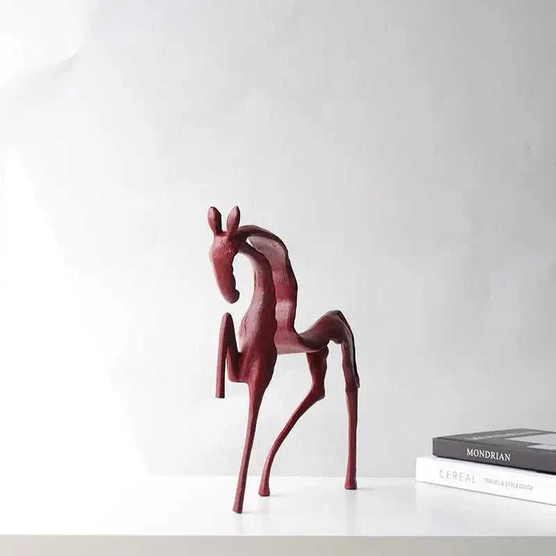Caballo Aluminum Horse Sculpture 30cm - Modern Fortune Figurine for Home & Office 14:200006151#style1 Decorative Sculpture