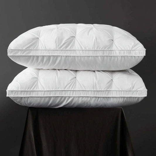 95% Goose Down Pillow White Cotton PillowCover Rectangle Bedroom Sleep 5-Star Hotel Pillow Low-Mid-high Pillows for Sleeping 14:10#Gray 48X74cm;5:201336412#Height 23-25cm 0.9kg luxury bedding