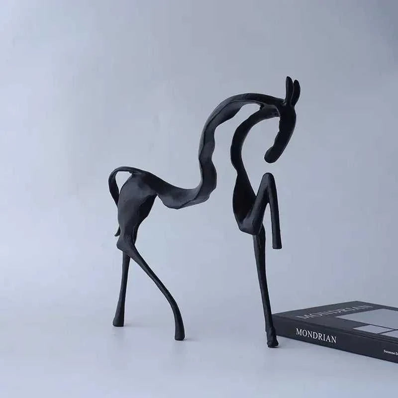 Caballo Aluminum Horse Sculpture 30cm - Modern Fortune Figurine for Home & Office 14:200006151#style1 Decorative Sculpture