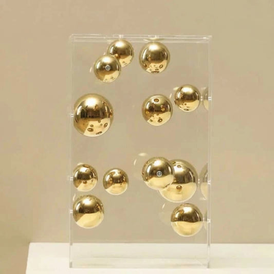 Creative Square Acrylic Cover Sphere Decoration Living Room Porch Cabinet Crafts Ornament Modern Clear Acrylic Square Home Decor 14:200006153#C sculptures
