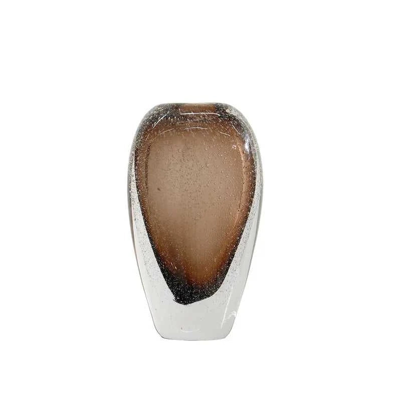 Double-layer Bubble Glass Vase Hydroponics Plant Pots Table Decoration Flower Arrangement Floral Vases Room Aesthetic Decor 14:366#L Vases