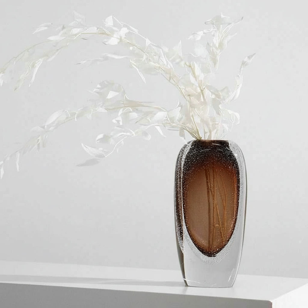 Double-layer Bubble Glass Vase Hydroponics Plant Pots Table Decoration Flower Arrangement Floral Vases Room Aesthetic Decor 14:366#L Vases