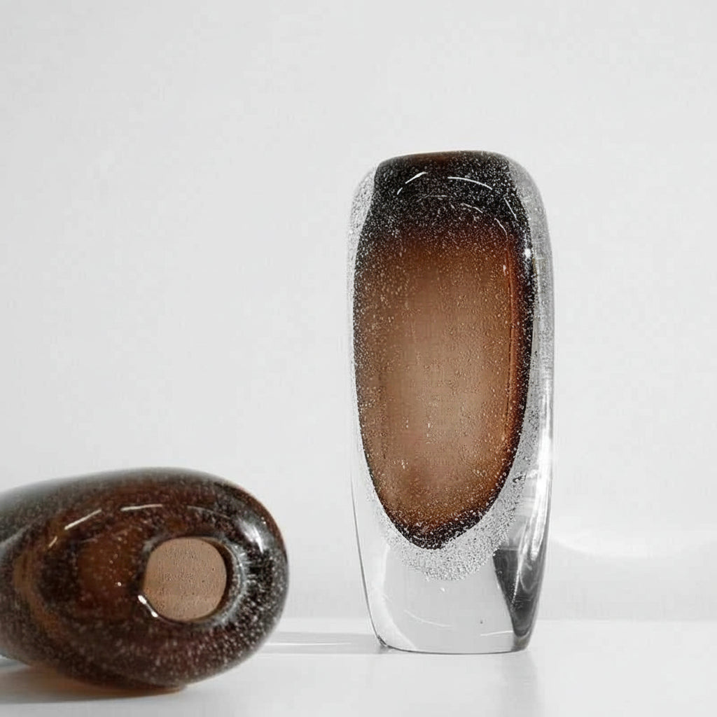 Double-layer Bubble Glass Vase Hydroponics Plant Pots Table Decoration Flower Arrangement Floral Vases Room Aesthetic Decor 14:366#L Vases