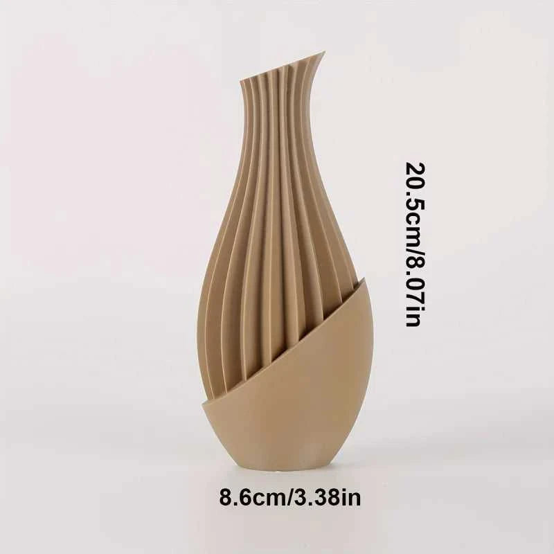 Cabana Striped Teardrop Vase - Boho Style for Dried & Fresh Flowers 14:10#red vase