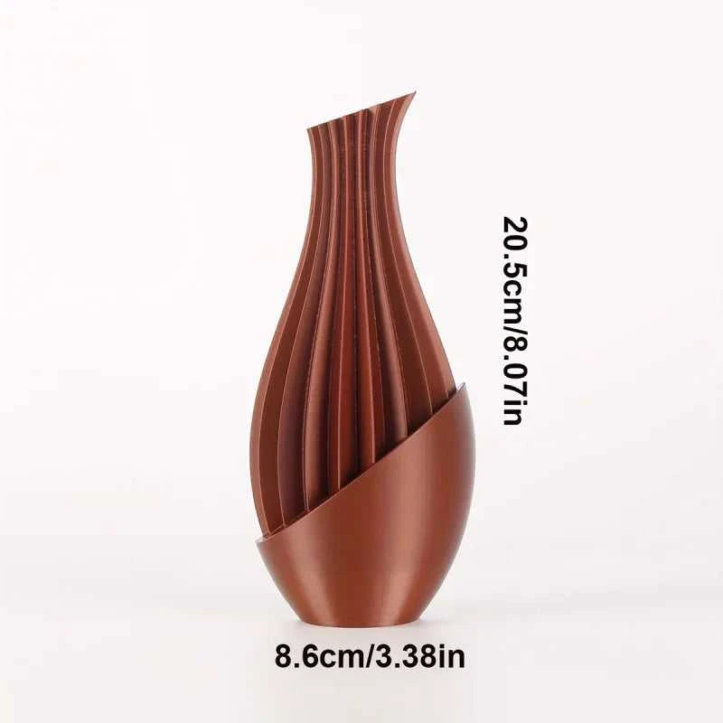 Cabana Striped Teardrop Vase - Boho Style for Dried & Fresh Flowers 14:10#red vase