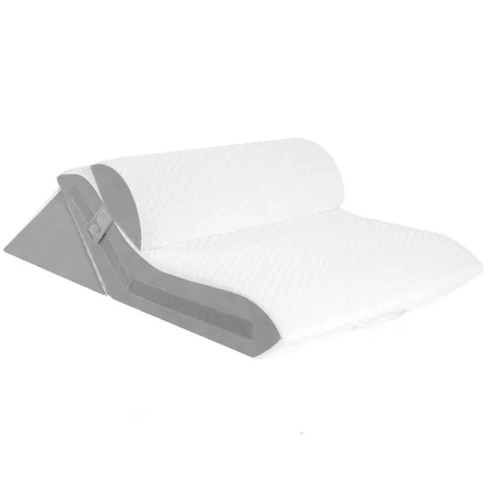 3Pcs/set Wedge Pillow for Sleeping Adjustable Folding Triangle Pillow for Snoring and After Surgery Back Pain Relief Acid Reflux 14:29#Grey and White luxury bedding
