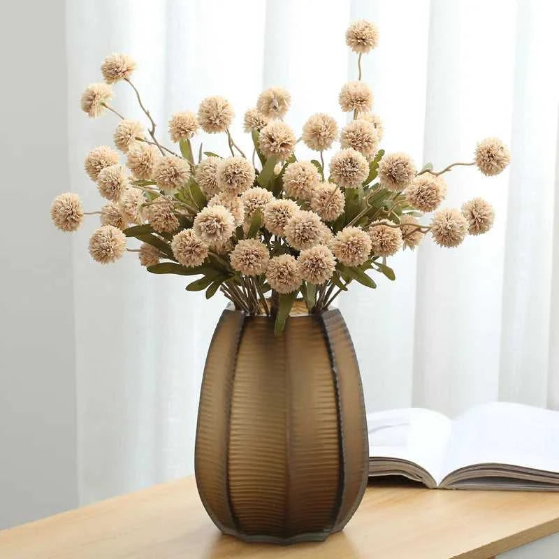 Caprin Artificial Dandelion 52cm 5 Heads White Pink - Wedding & Home Decor 14:202884863#Dark Pink Artificial Flowers