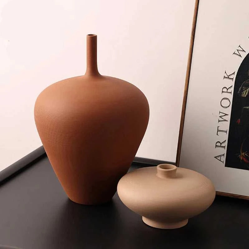 Cavana Frosted Ceramic Vase - Minimalist Porcelain Flower Pot for Modern Home Decor 14:29#S vase